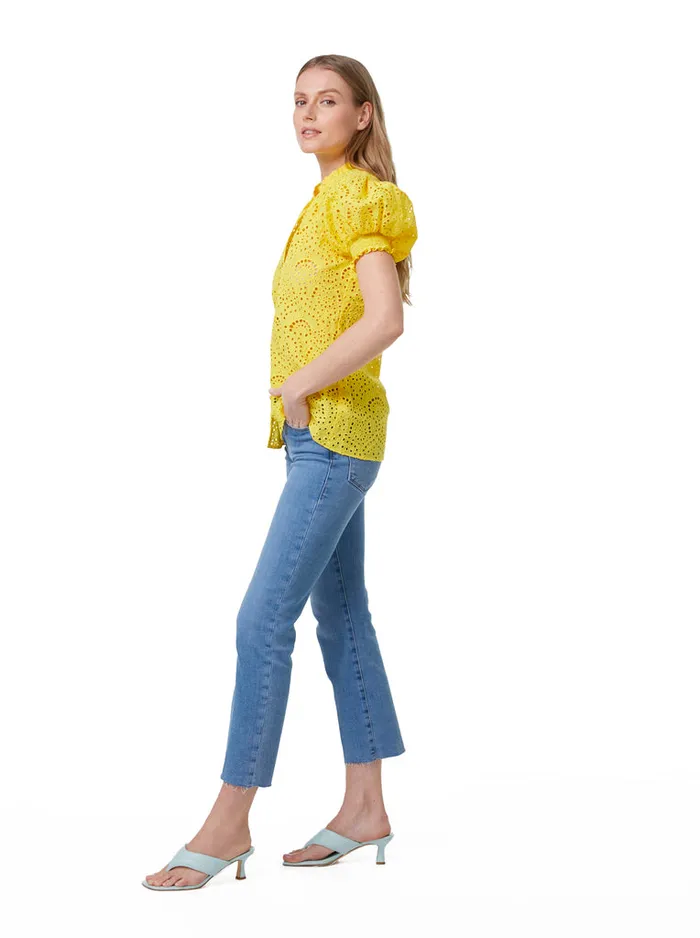 Women Tops Robert Graham MILA BLOUSE Yellow