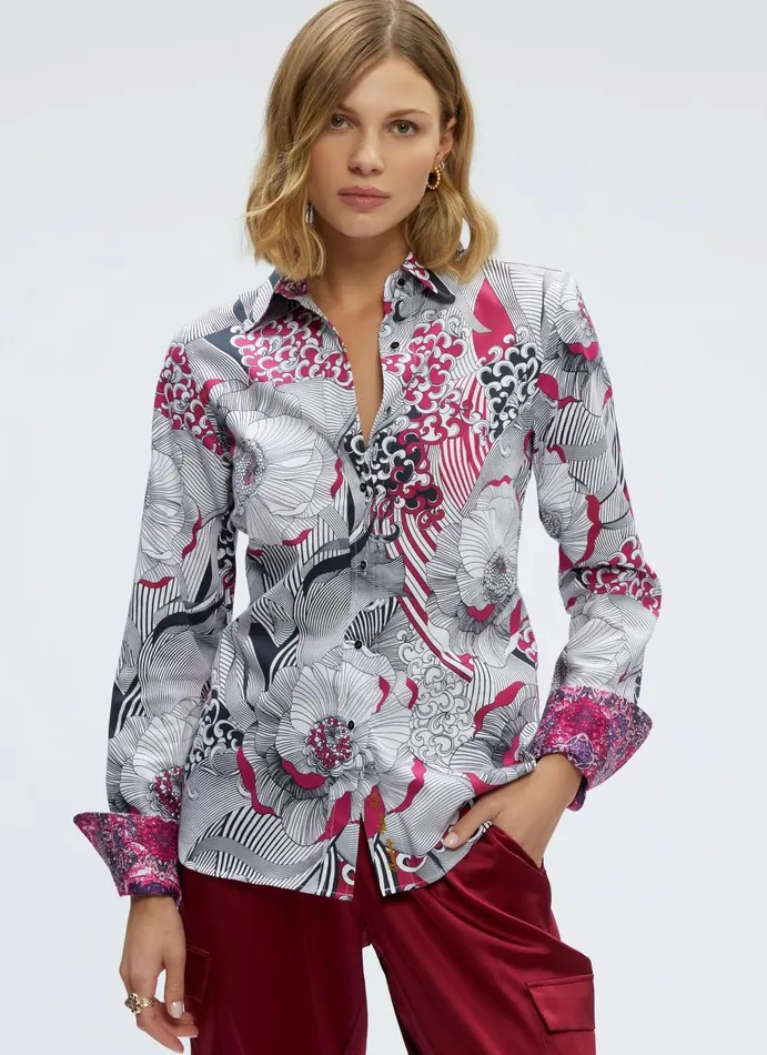 Women Tops Robert Graham PRISCILLA SHIRT Multi