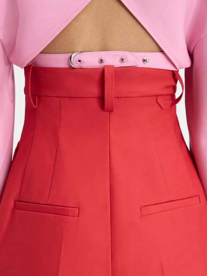 Women Trousers and Shorts JACQUEMUS The Curzio Highwaisted Pants Red Women Trousers and Shorts JACQUEMUS The Curzio Highwaisted Pants Red
