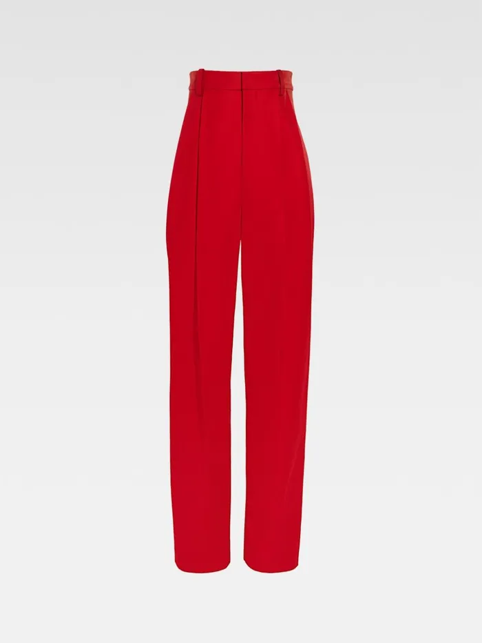 Women Trousers and Shorts JACQUEMUS The Curzio Highwaisted Pants Red Women Trousers and Shorts JACQUEMUS The Curzio Highwaisted Pants Red