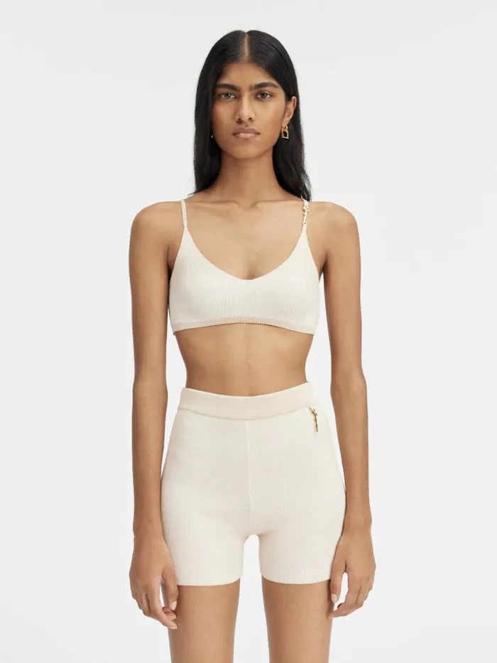 Women Trousers and Shorts JACQUEMUS The Pral Shorts Light Beige