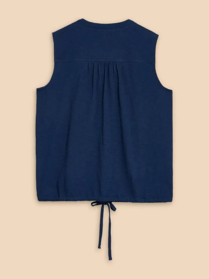 Women TULIP JERSEY SLEEVELESS SHIRT French Navy White Stuff Shirts and Blouses Women TULIP JERSEY SLEEVELESS SHIRT French Navy White Stuff Shirts and Blouses