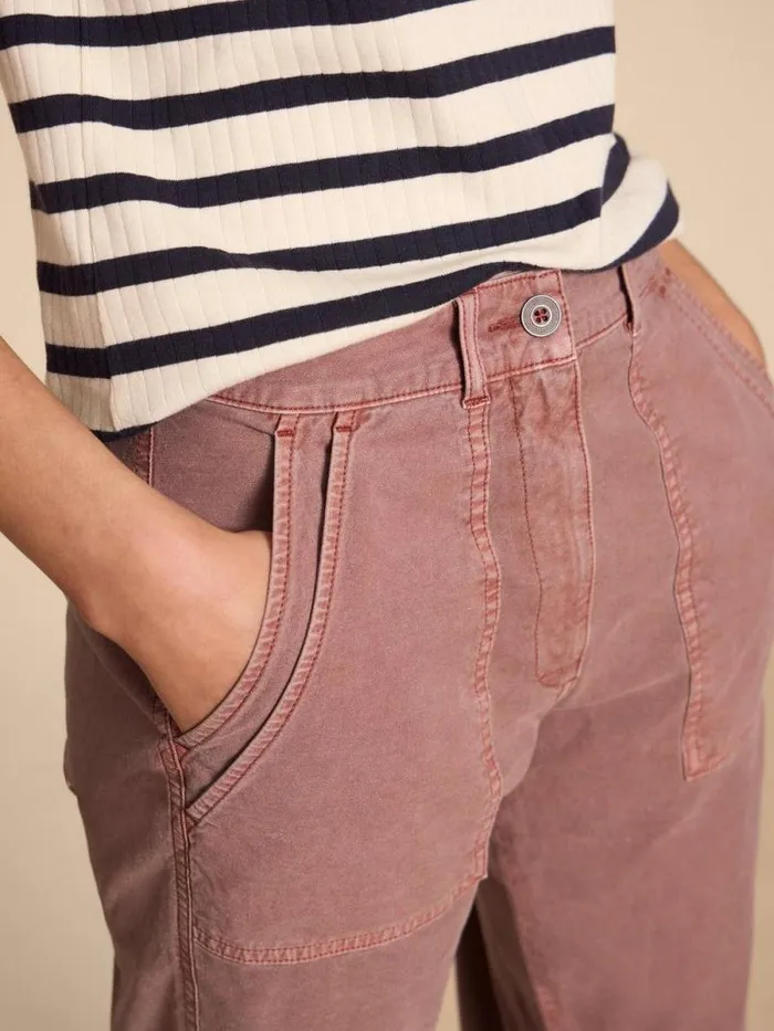 Women Twister Chino Trouser Dusty Pink White Stuff Trousers