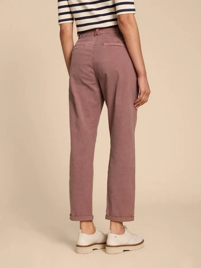 Women Twister Chino Trouser Dusty Pink White Stuff Trousers