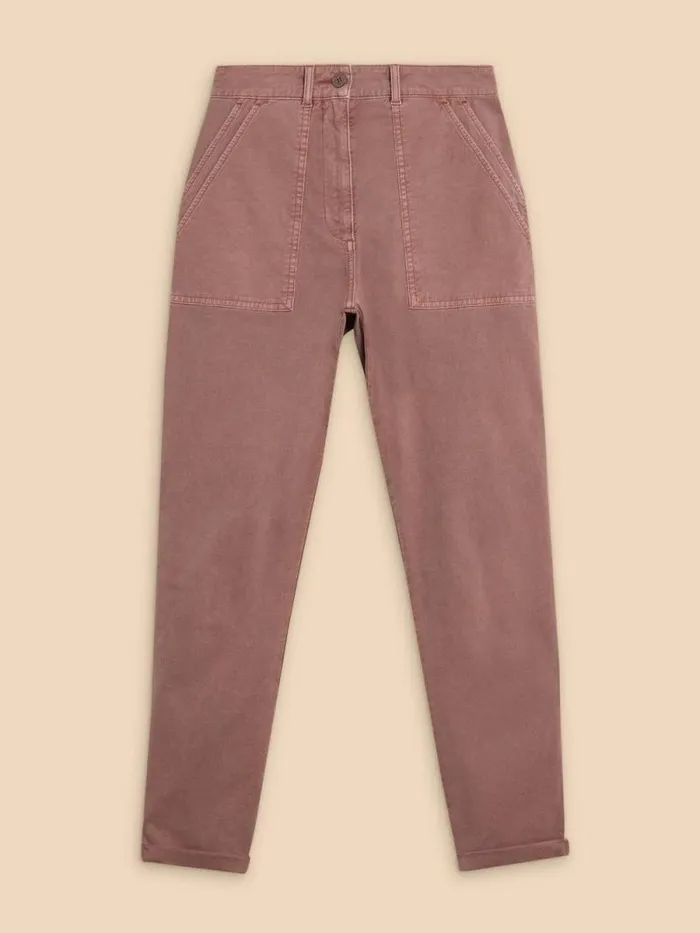 Women Twister Chino Trouser Dusty Pink White Stuff Trousers