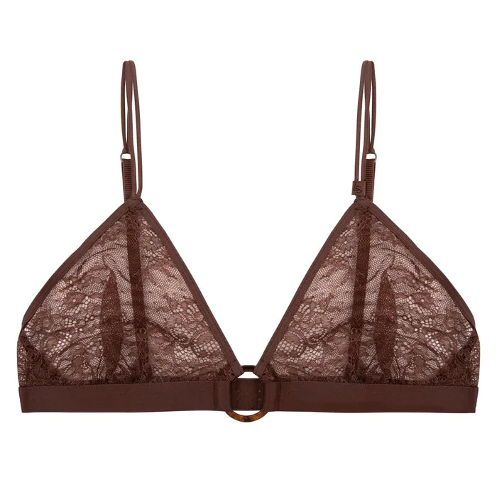 Women Unpadded Bralettes Love Stories Carly Bralette Dark Brown