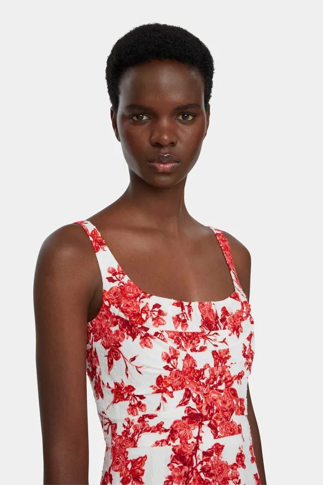 Women Verena Dress In Hot Pink Centifolia Rose Floral Print Bibione Cotton Dresses Emilia Wickstead Women Verena Dress In Hot Pink Centifolia Rose Floral Print Bibione Cotton Dresses Emilia Wickstead