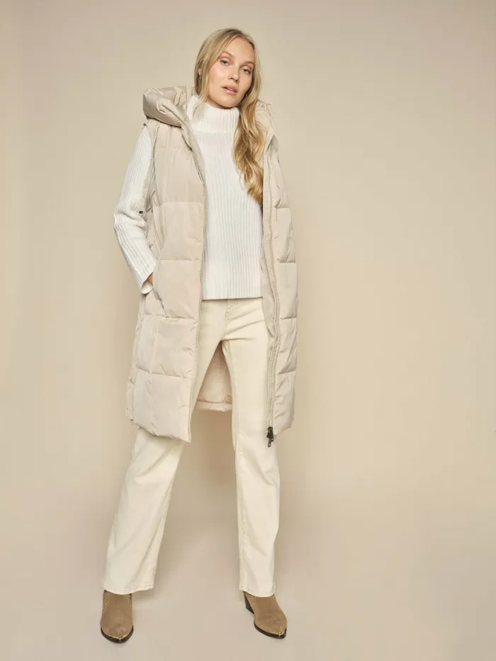 Women Waistcoats MOS MOSH MMNova Square Down Waistcoat Feather Gray