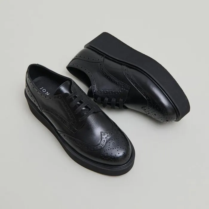 Women Wedge Derbies Black JONAK Derbies Oxfords