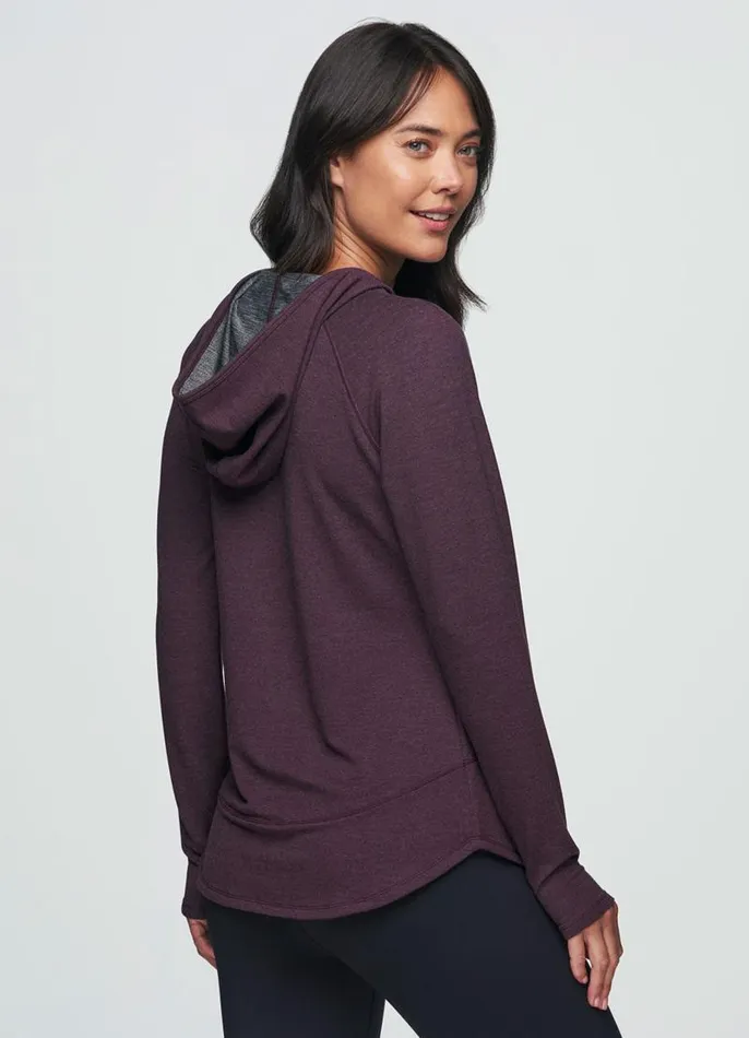 Women Weekend French Terry Hoodie Plum RBX Active Sweatshirts