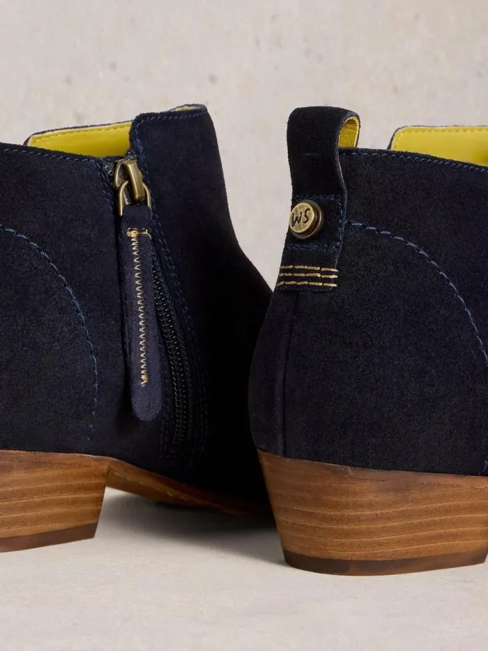 Women Willow Suede Ankle Boot Dark Navy White Stuff Boots