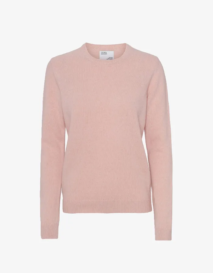 Women Women Classic Merino Wool Crew 8211 Faded Pink Knit Sweaters Colorfulstandard