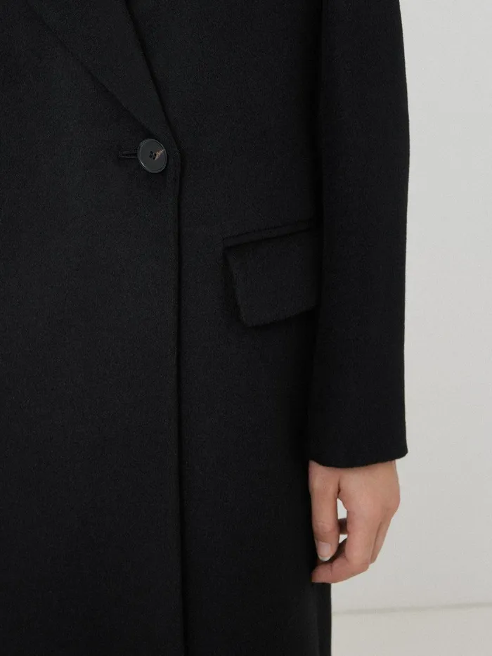 Women Wool Maxi City Coat Black Jigsaw Coats and Jackets