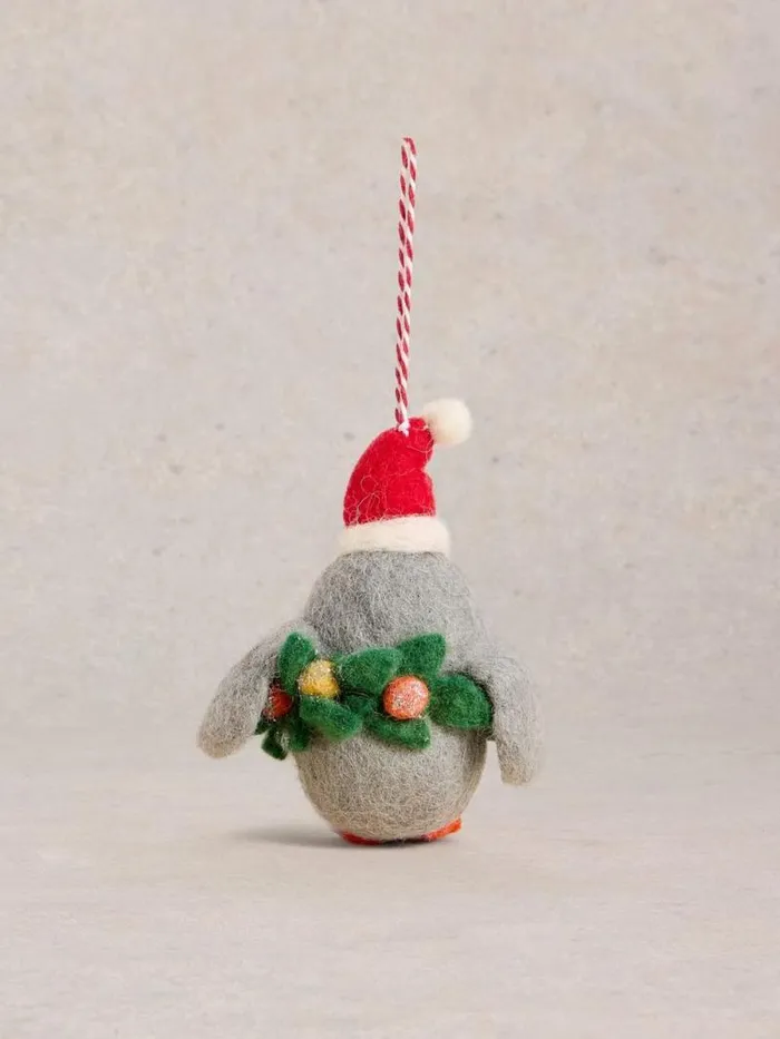 Women Wreath Penguin Hanging Dec Grey Multi White Stuff Decorations