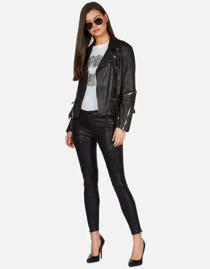 X Posey X Gold Chain Kiss Black Women039s Lauren Moshi Jackets