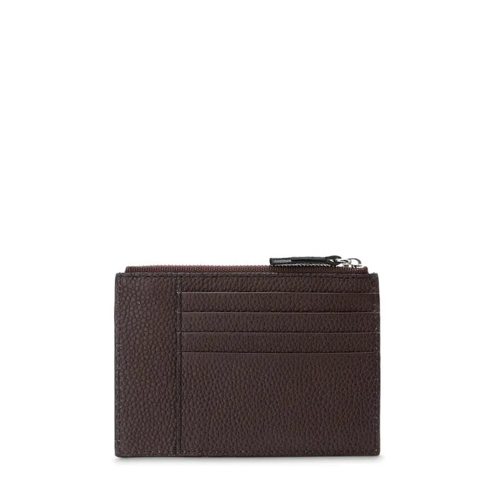 Zipped Card Holder L Chocolate Women Lancel Card Holder